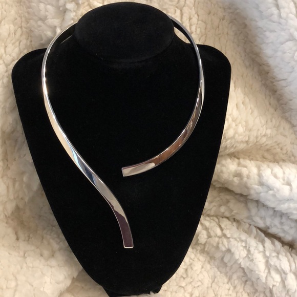 Sterling Silver Jewelry - 925 Solid Sterling Silver Choker Necklace